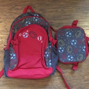 Gymboree Sports Backpack & Lunchbox